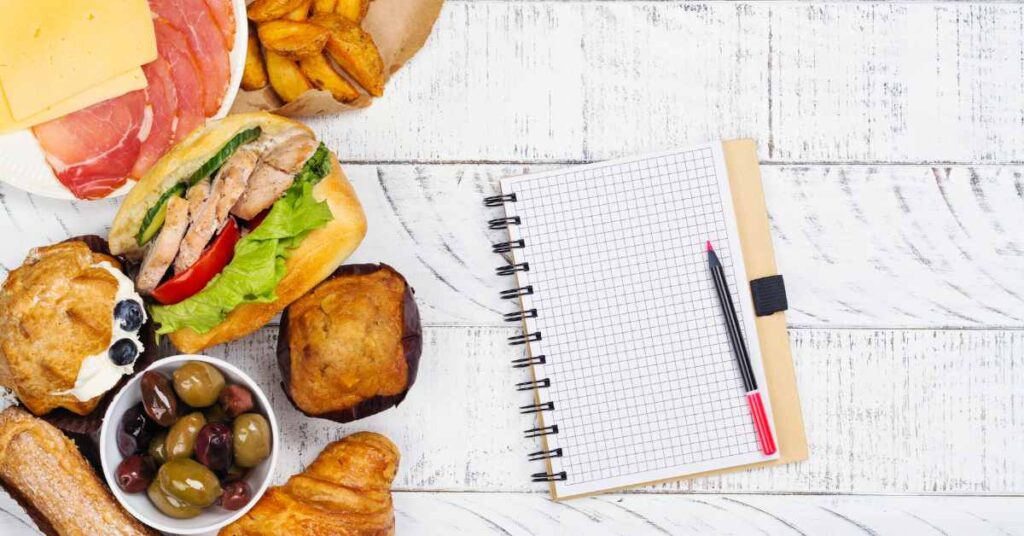 food and a food notebook