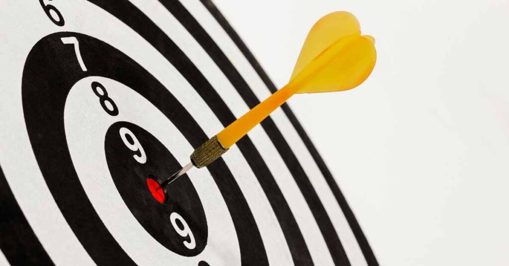 a dart on the bullseye/ perfectionism counseling