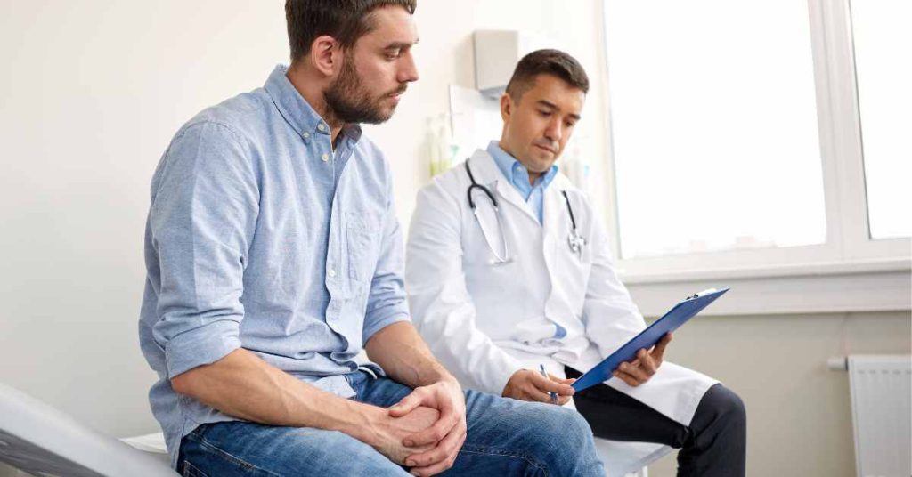 a man in doctor's office