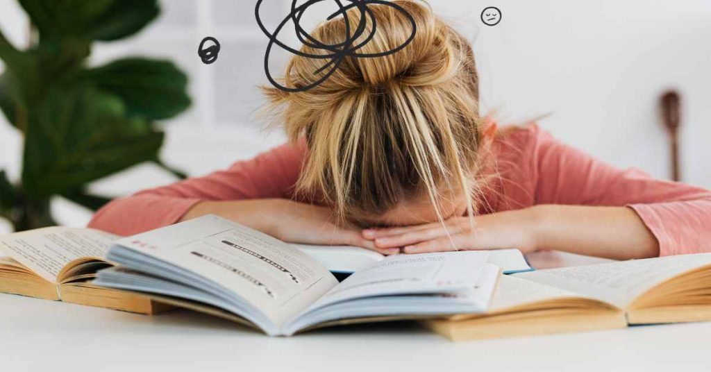 a woman very anxious and overwhelmed/ ACT Therapy/ Empower Counseling/ Birmingham AL/ 35223