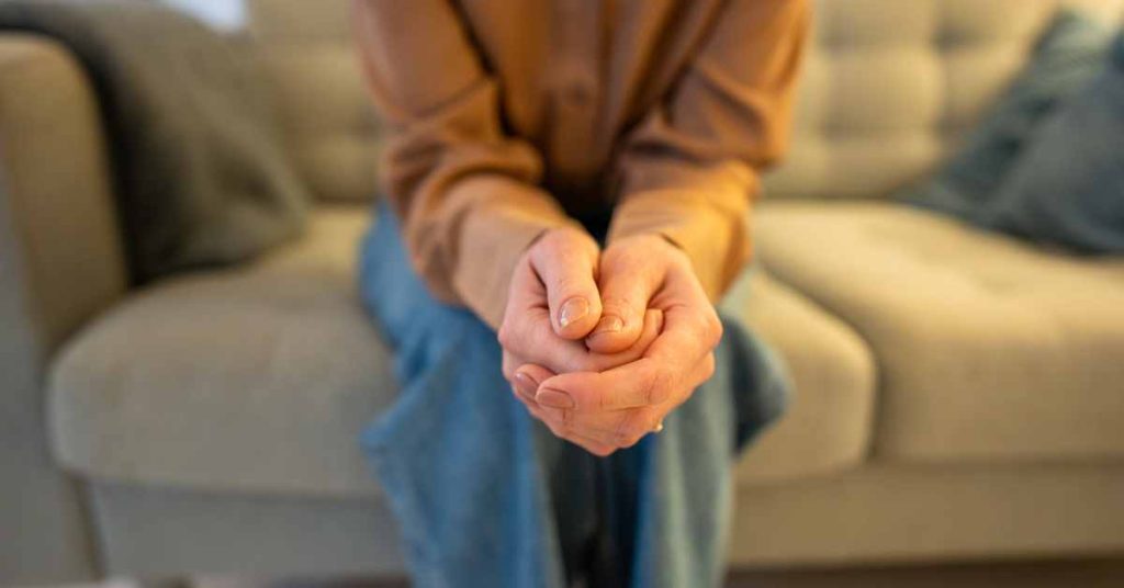 a anxious person waiting